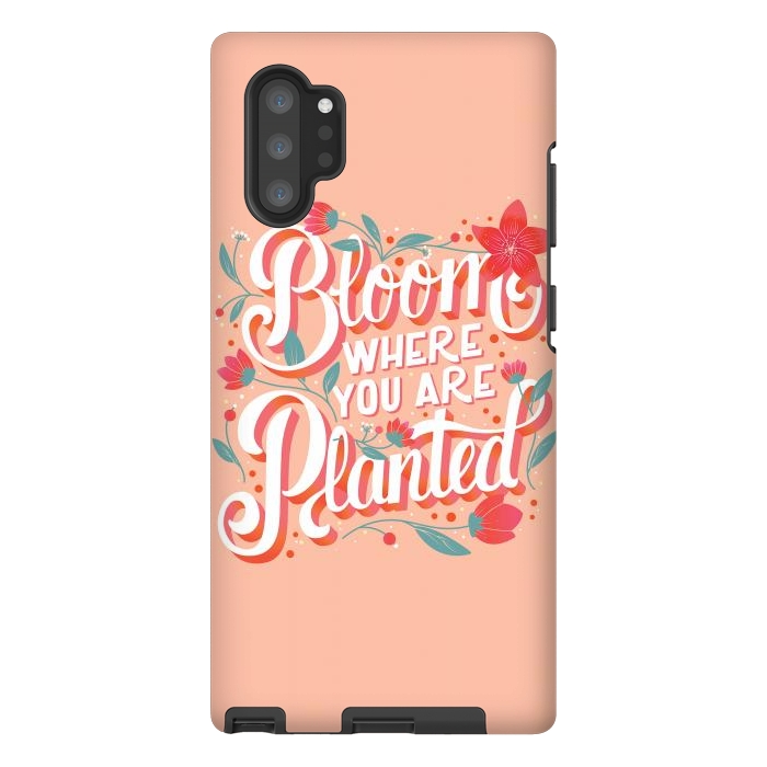 Galaxy Note 10 plus StrongFit Bloom Where You Are Planted, Light by Jelena Obradovic