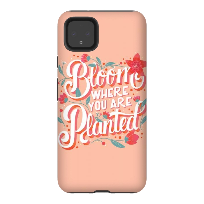 Pixel 4XL StrongFit Bloom Where You Are Planted, Light by Jelena Obradovic