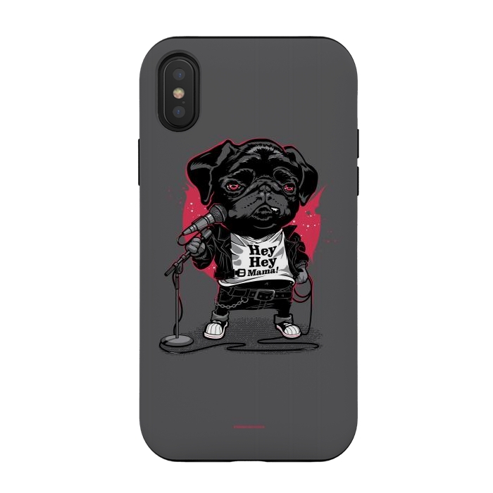 iPhone Xs / X StrongFit Black Dog by Draco