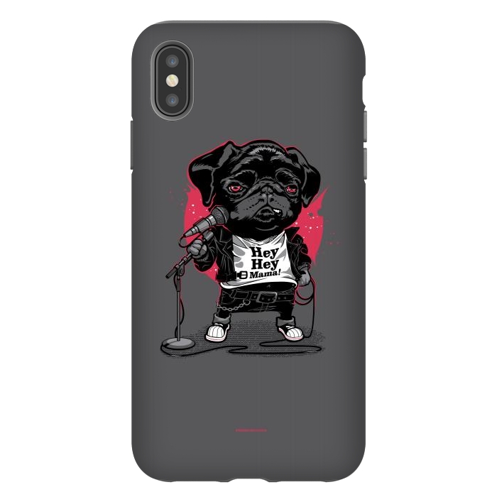 iPhone Xs Max StrongFit Black Dog by Draco