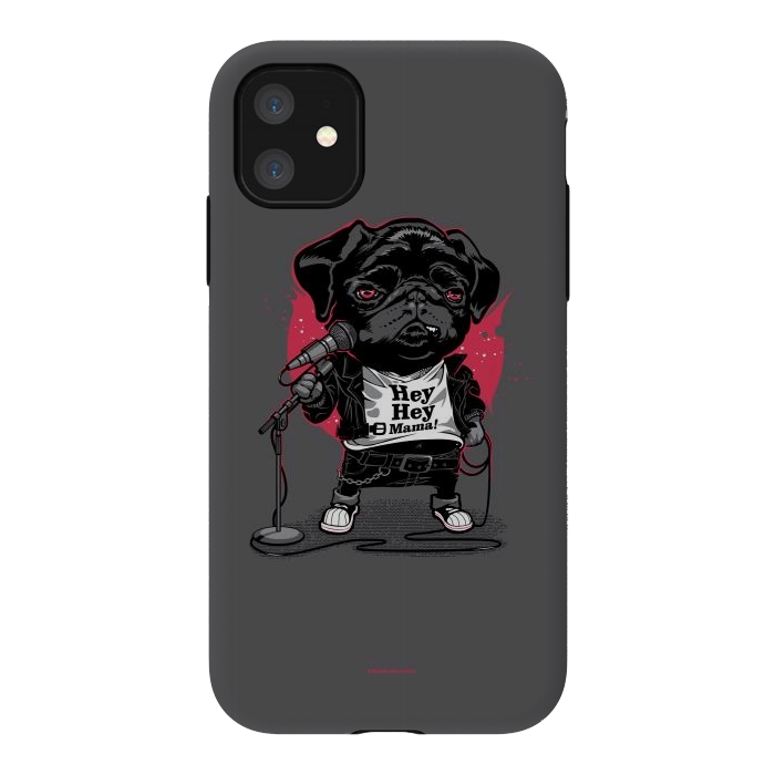 iPhone 11 StrongFit Black Dog by Draco