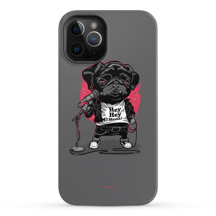 iPhone 12 Pro StrongFit Black Dog by Draco