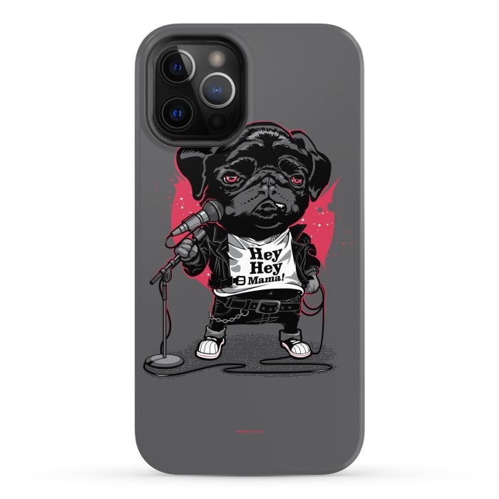 iPhone 12 Pro Max StrongFit Black Dog by Draco