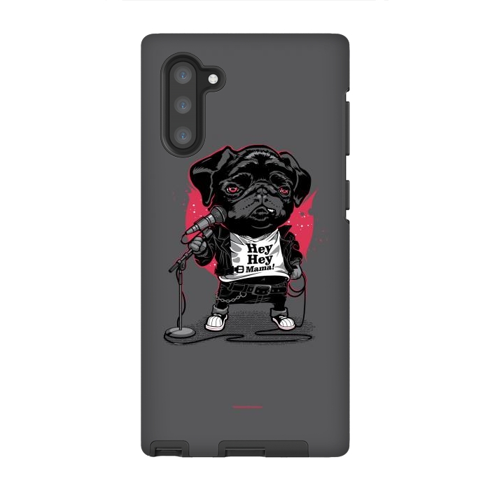 Galaxy Note 10 StrongFit Black Dog by Draco