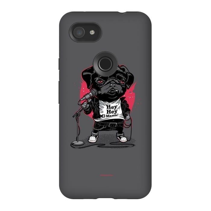 Pixel 3AXL StrongFit Black Dog by Draco
