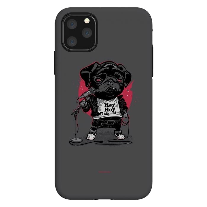iPhone 11 Pro Max StrongFit Black Dog by Draco