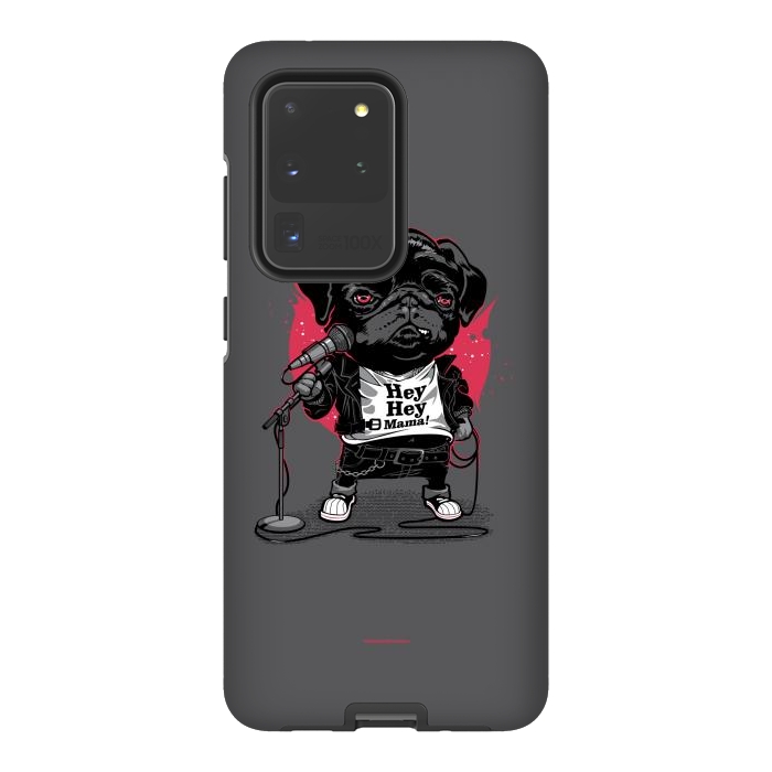 Galaxy S20 Ultra StrongFit Black Dog by Draco