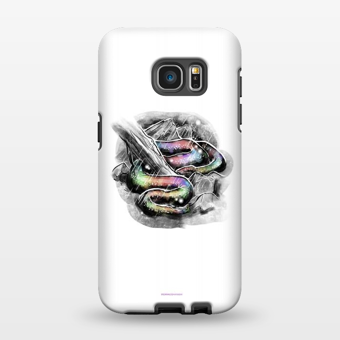 Galaxy S7 EDGE StrongFit Cobra Colorida - Inktober 19 by Draco