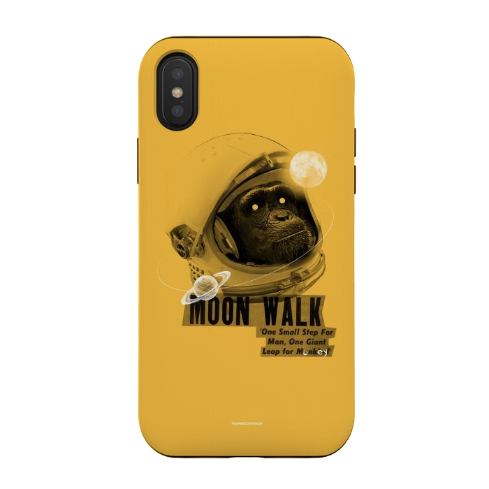 iPhone Xs / X StrongFit [Poektica] Space Monkey by Draco