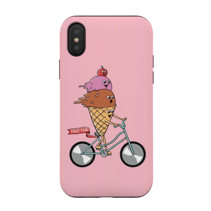 iPhone Xs / X StrongFit Ice cream fast food rose by Coffee Man