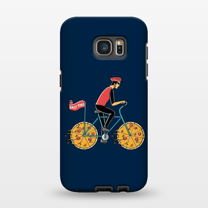 Galaxy S7 EDGE StrongFit Pizza Bicycle by Coffee Man