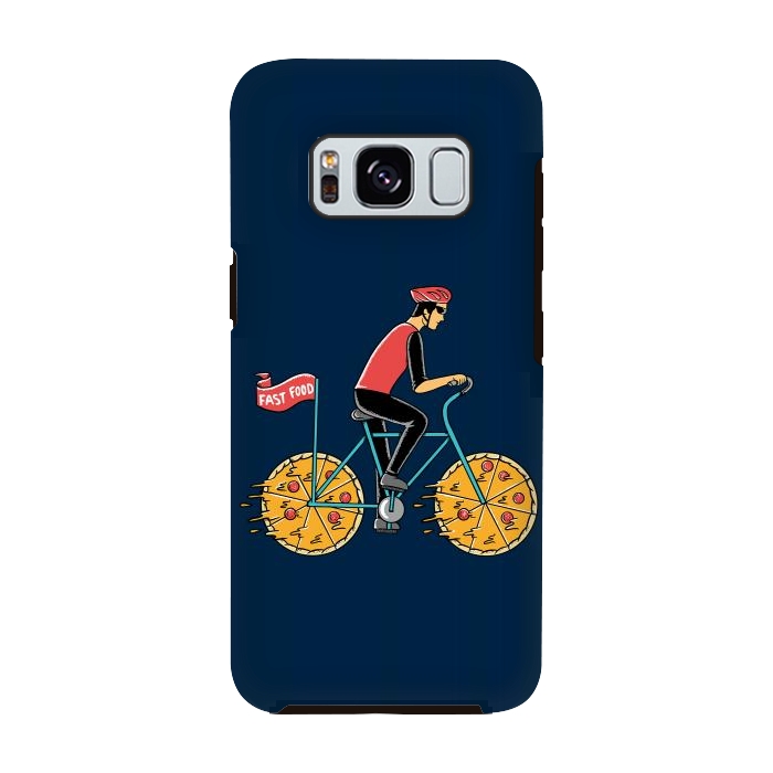 Galaxy S8 StrongFit Pizza Bicycle by Coffee Man