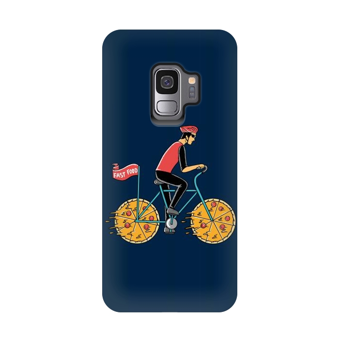 Galaxy S9 StrongFit Pizza Bicycle by Coffee Man