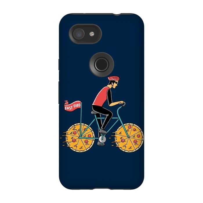 Pixel 3A StrongFit Pizza Bicycle by Coffee Man