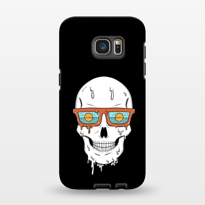 Galaxy S7 EDGE StrongFit Skull Beach by Coffee Man
