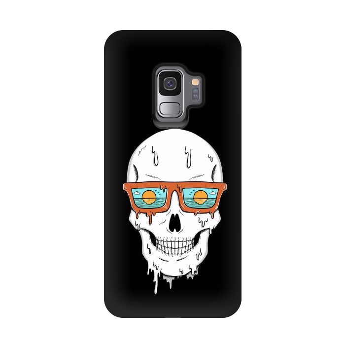 Galaxy S9 StrongFit Skull Beach by Coffee Man