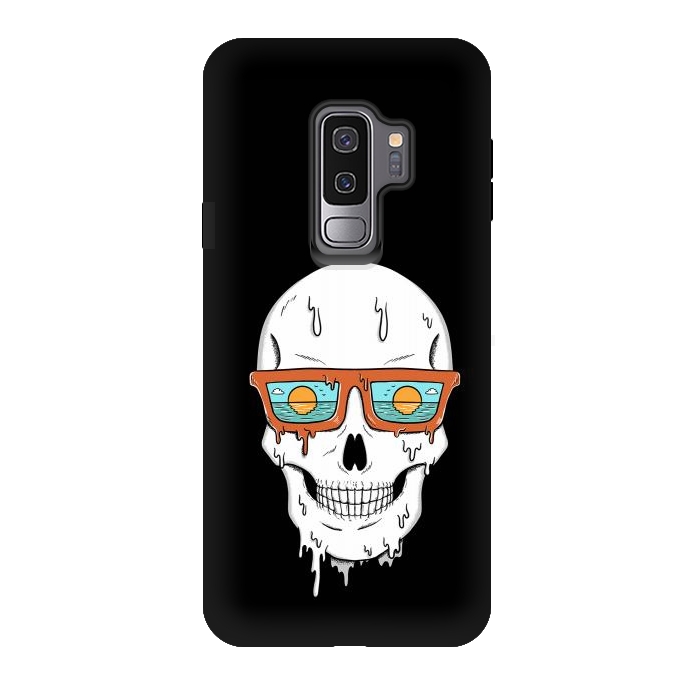 Galaxy S9 plus StrongFit Skull Beach by Coffee Man