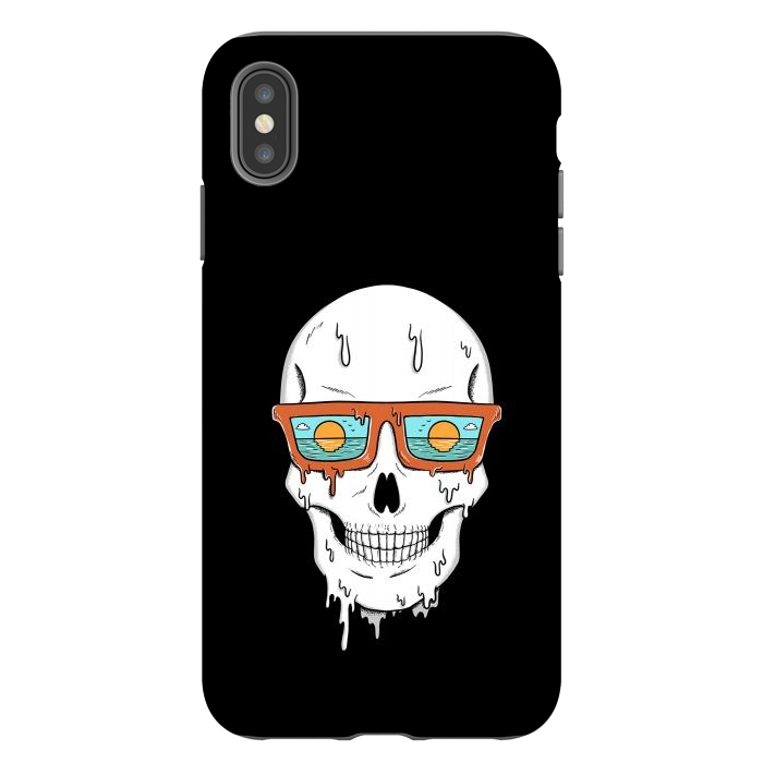 iPhone Xs Max StrongFit Skull Beach by Coffee Man