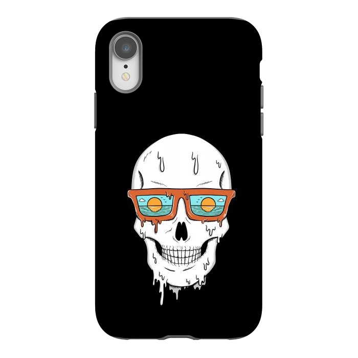 iPhone Xr StrongFit Skull Beach by Coffee Man