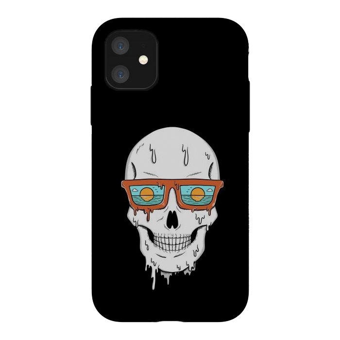 iPhone 11 StrongFit Skull Beach by Coffee Man