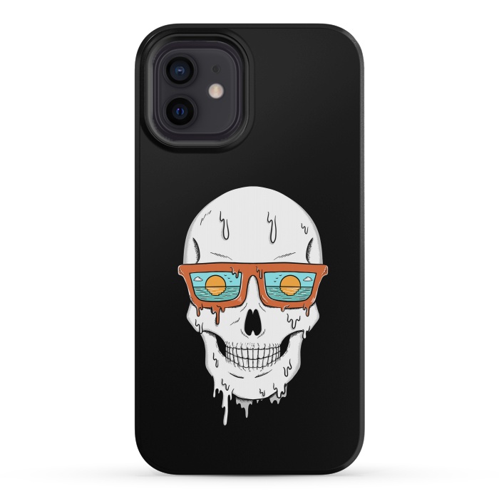 iPhone 12 mini StrongFit Skull Beach by Coffee Man