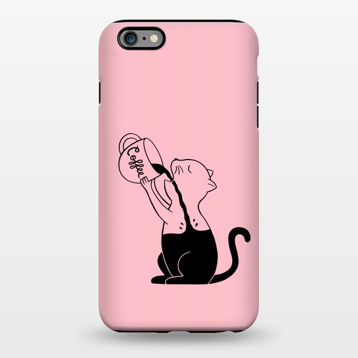 iPhone 6/6s plus StrongFit Cat full coffee Pink by Coffee Man
