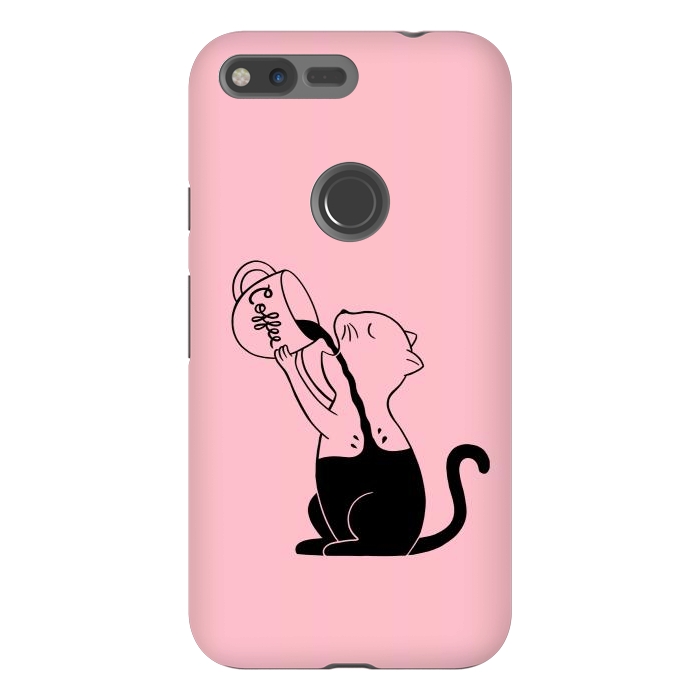 Pixel XL StrongFit Cat full coffee Pink by Coffee Man