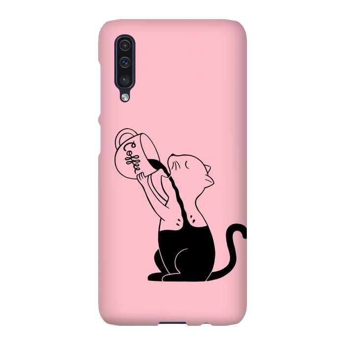 Galaxy A50 SlimFit Cat full coffee Pink by Coffee Man