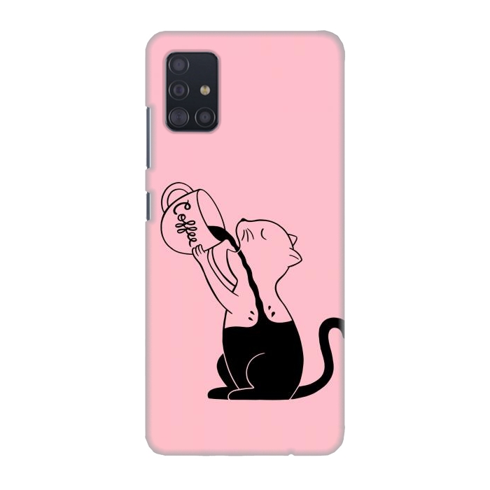Galaxy A51 SlimFit Cat full coffee Pink por Coffee Man