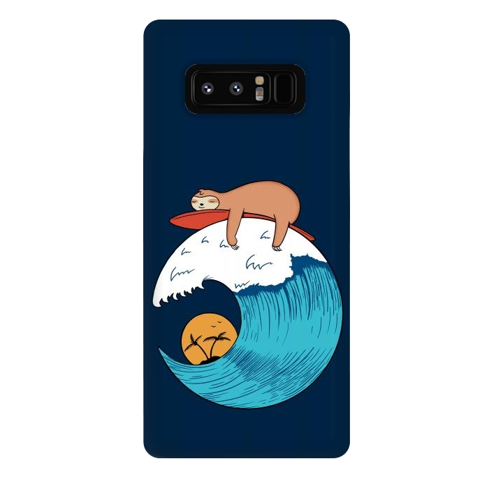 Galaxy Note 8 StrongFit Sloth Beach by Coffee Man