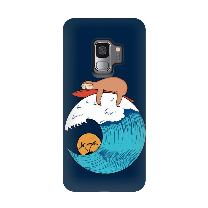 Galaxy S9 StrongFit Sloth Beach by Coffee Man