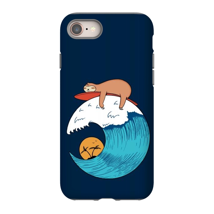 iPhone 8 StrongFit Sloth Beach by Coffee Man