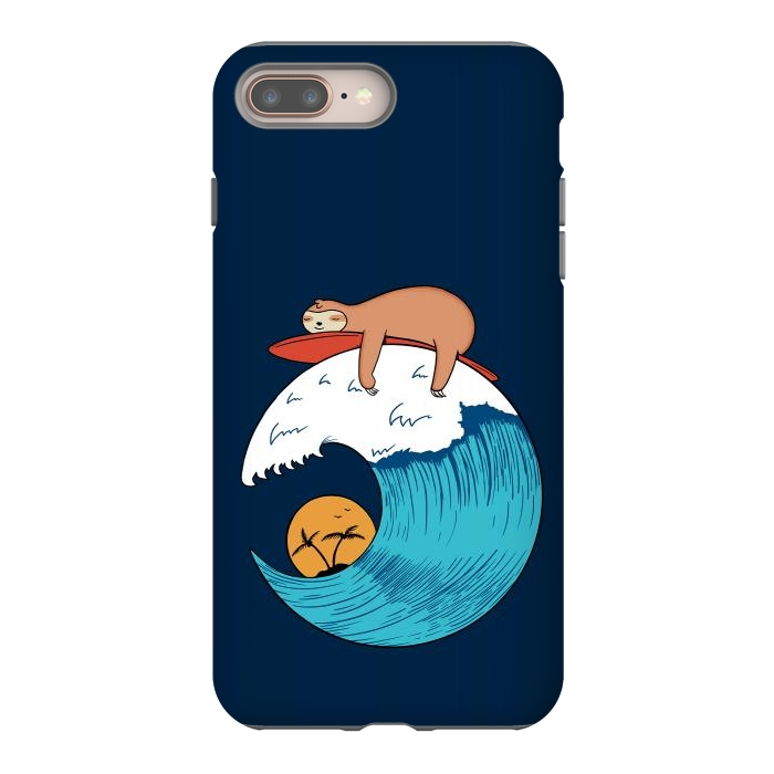 iPhone 8 plus StrongFit Sloth Beach by Coffee Man
