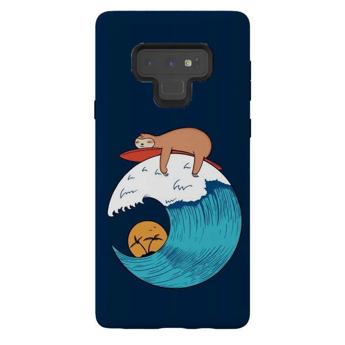 Galaxy Note 9 StrongFit Sloth Beach by Coffee Man