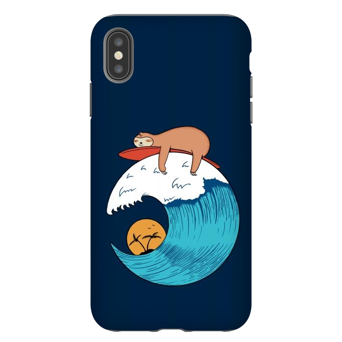 iPhone Xs Max StrongFit Sloth Beach by Coffee Man