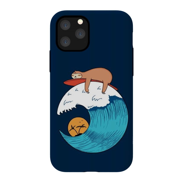 iPhone 11 Pro StrongFit Sloth Beach by Coffee Man