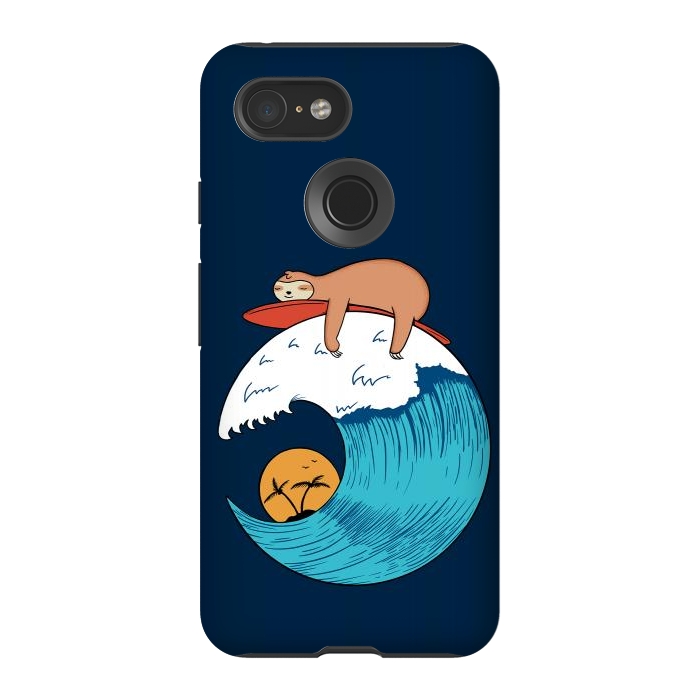 Pixel 3 StrongFit Sloth Beach by Coffee Man