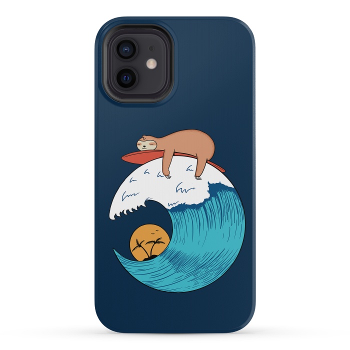 iPhone 12 mini StrongFit Sloth Beach by Coffee Man