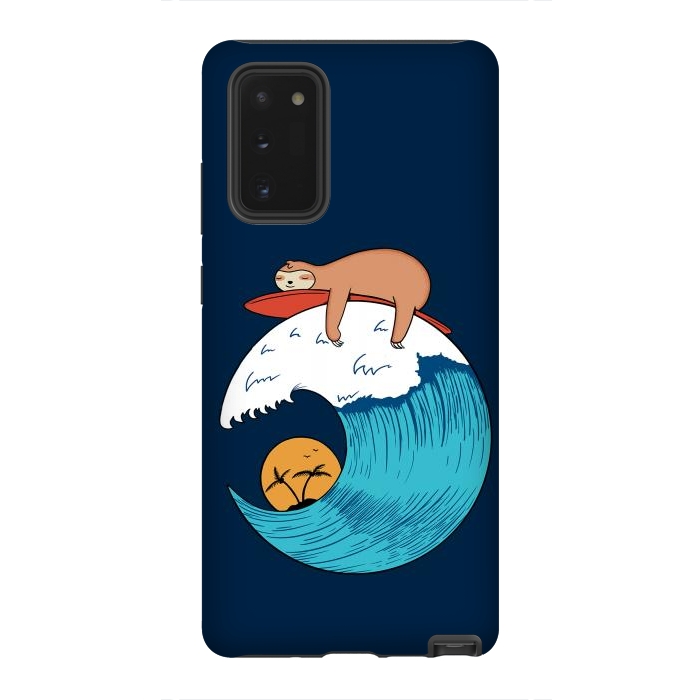 Galaxy Note 20 StrongFit Sloth Beach by Coffee Man