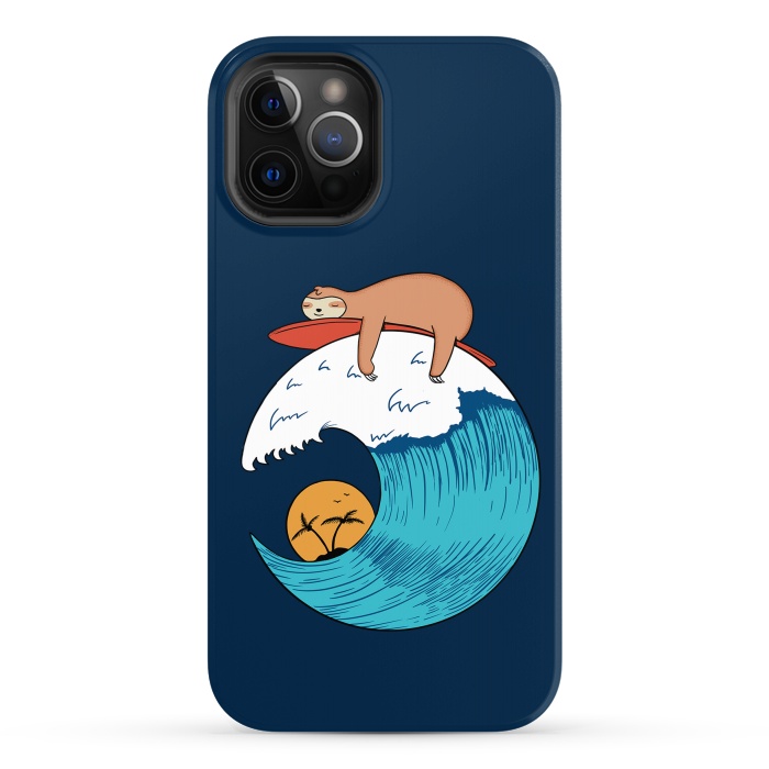 iPhone 12 Pro Max StrongFit Sloth Beach by Coffee Man