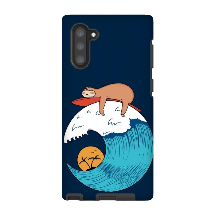 Galaxy Note 10 StrongFit Sloth Beach by Coffee Man