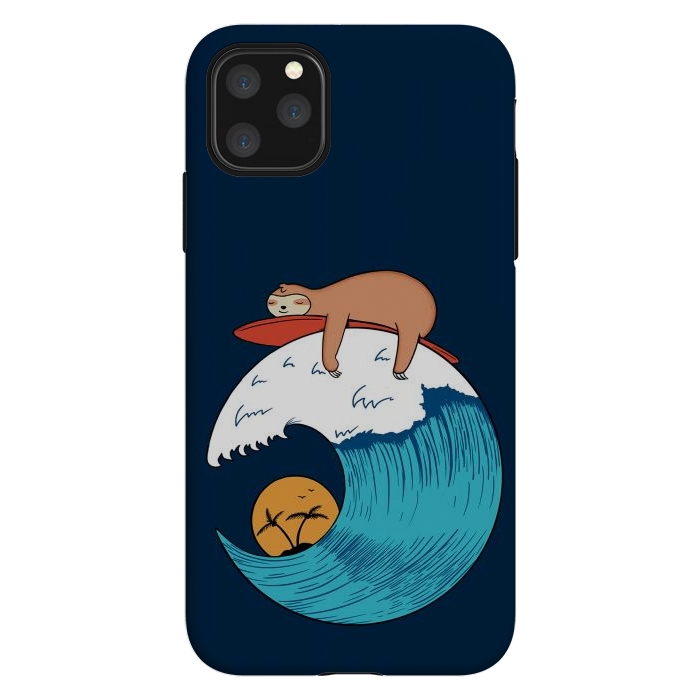 iPhone 11 Pro Max StrongFit Sloth Beach by Coffee Man