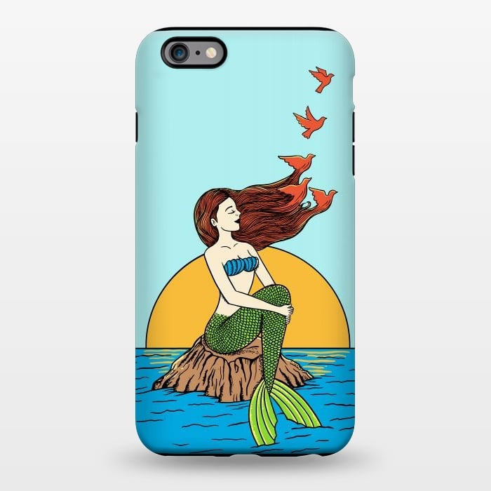 iPhone 6/6s plus StrongFit Mermaid and birds por Coffee Man