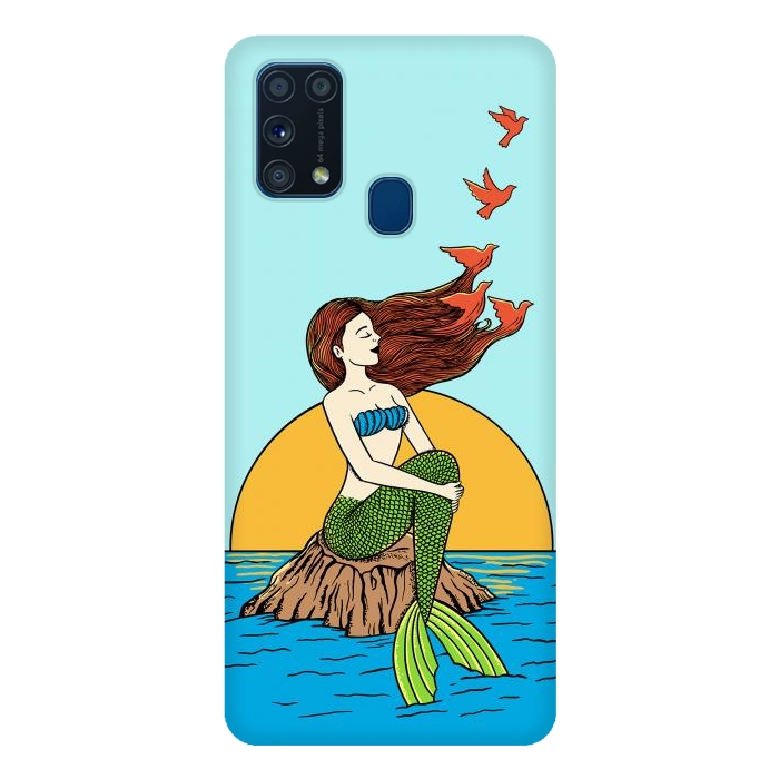 Galaxy M31 SlimFit Mermaid and birds por Coffee Man