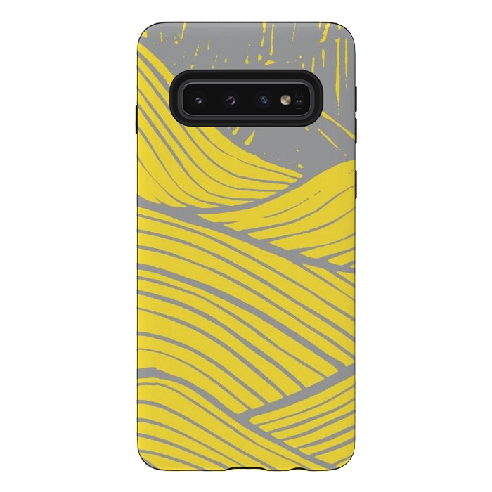 Galaxy S10 StrongFit The yellow waves by Steve Wade (Swade)