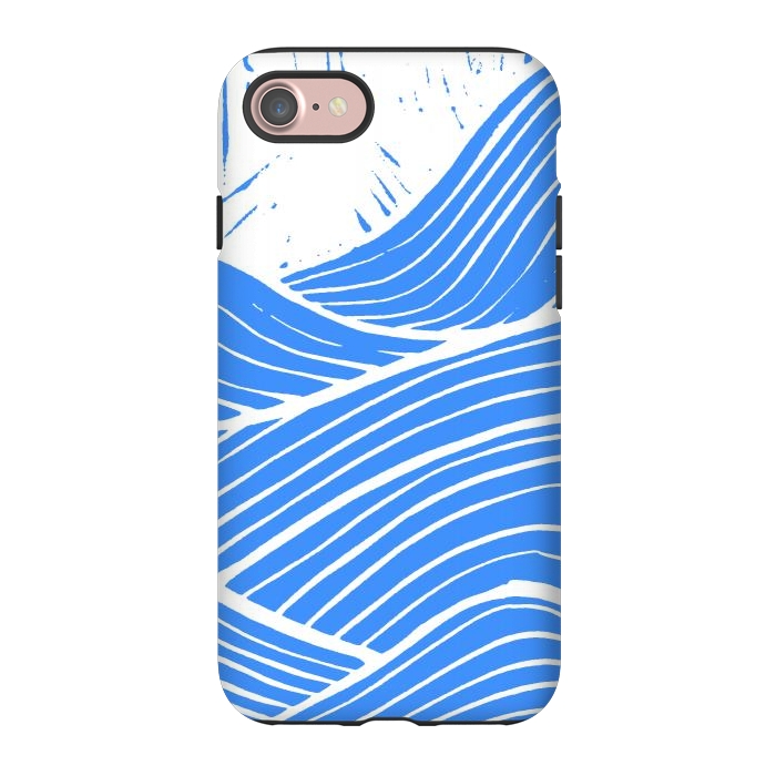 iPhone 7 StrongFit The blue and white waves by Steve Wade (Swade)