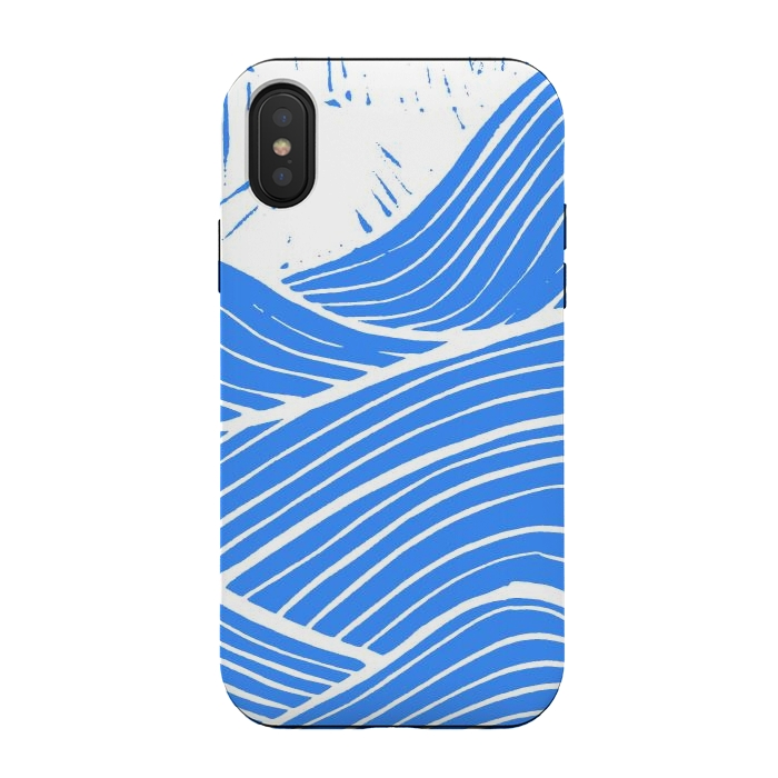 iPhone Xs / X StrongFit The blue and white waves by Steve Wade (Swade)