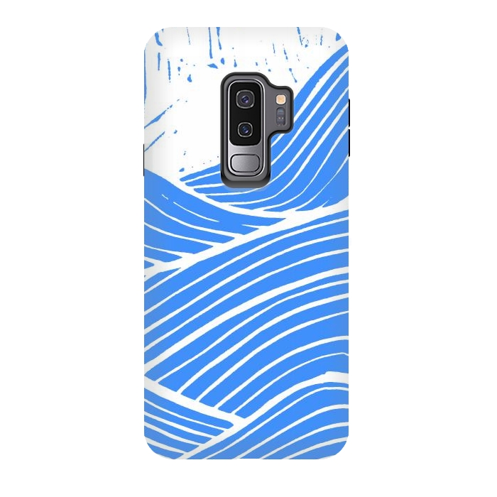 Galaxy S9 plus StrongFit The blue and white waves by Steve Wade (Swade)
