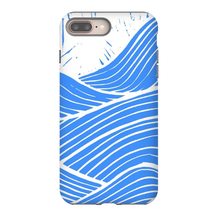 iPhone 8 plus StrongFit The blue and white waves by Steve Wade (Swade)