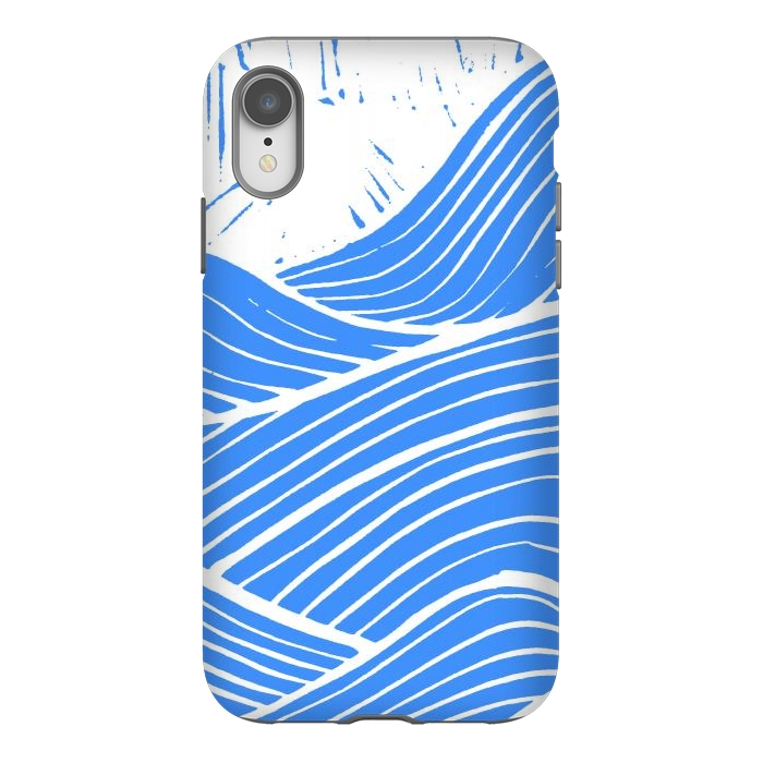 iPhone Xr StrongFit The blue and white waves by Steve Wade (Swade)